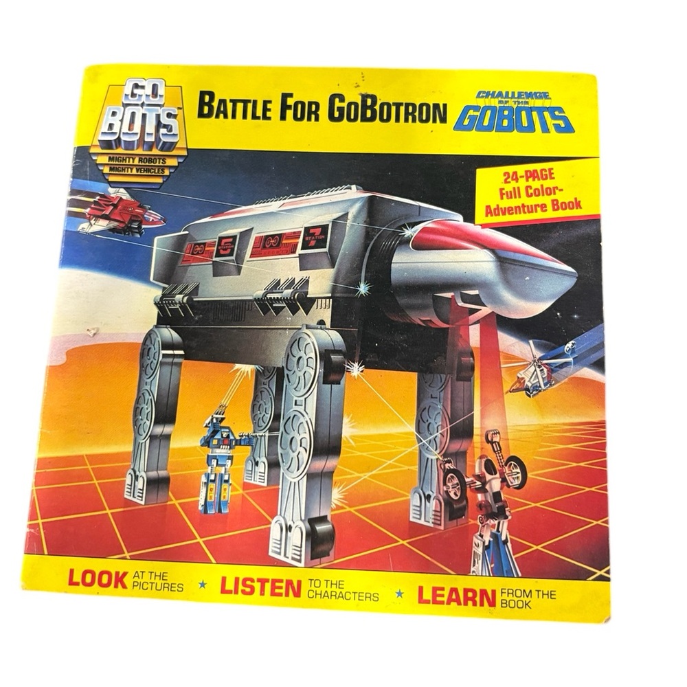 Vintage Go Bots Battle For GoBotron 24 Page Book & Vinyl Record